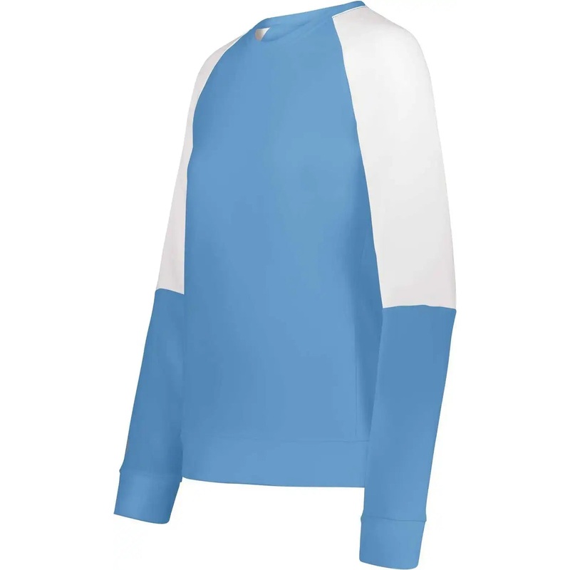 Holloway 223725 Ladies Momentum Team Fleece Crew – Columbia Blue White