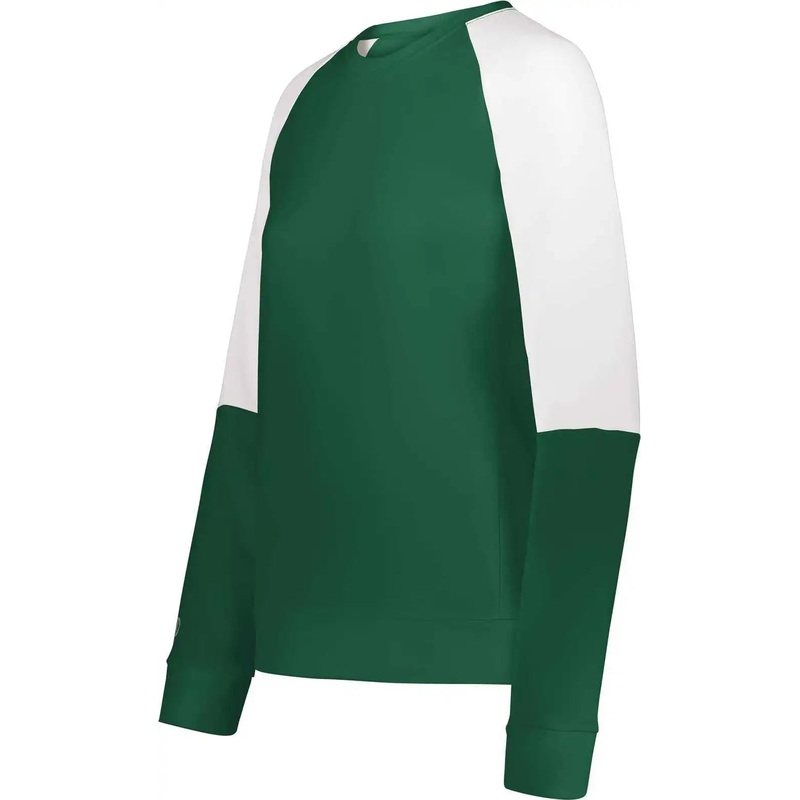 Holloway 223725 Ladies Momentum Team Fleece Crew – Dark Green White