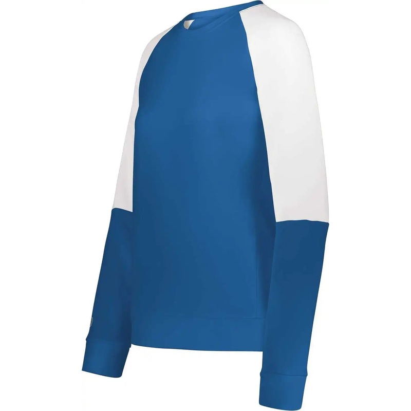 Holloway 223725 Ladies Momentum Team Fleece Crew – Royal White