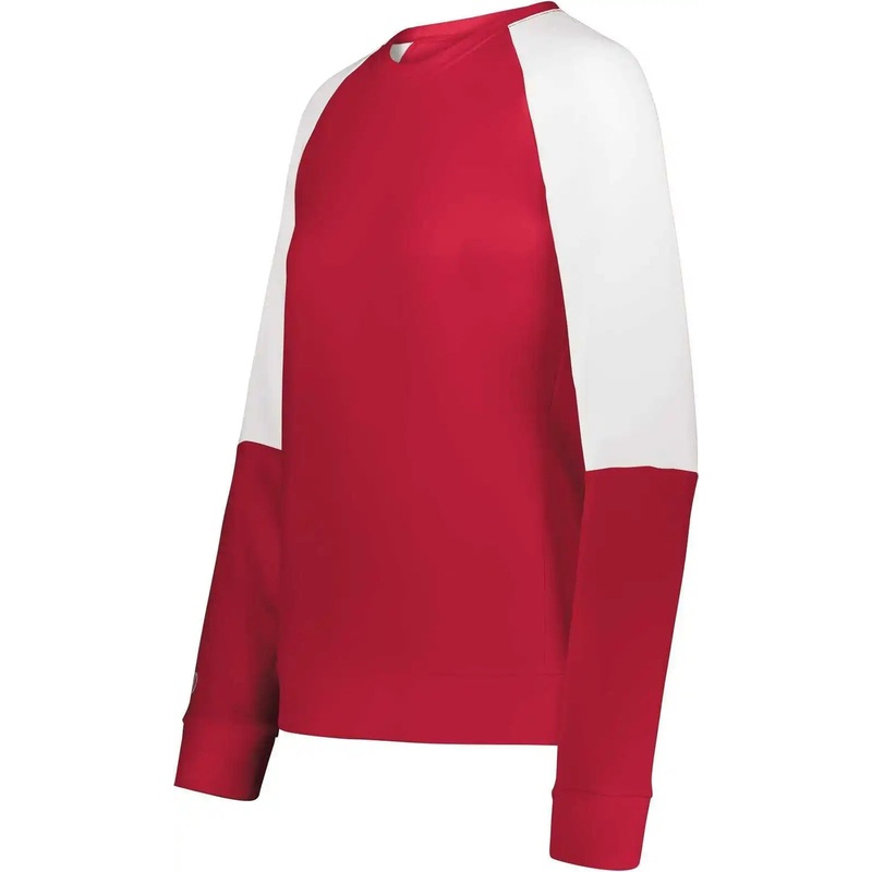 Holloway 223725 Ladies Momentum Team Fleece Crew – Scarlet White