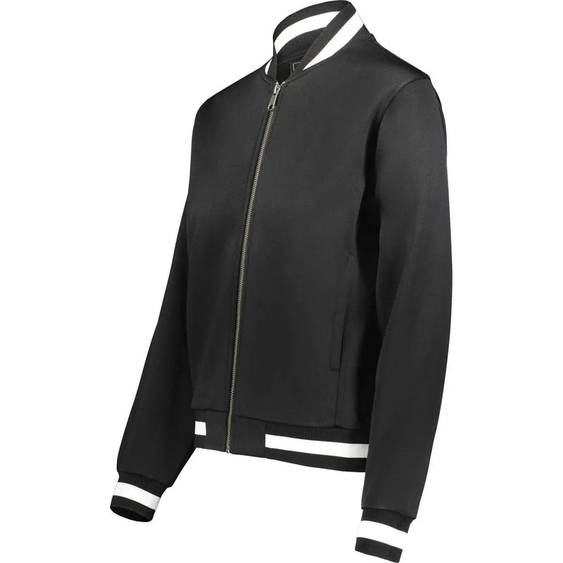 Holloway 223747 Ladies V Street Full Zip Jacket – Black White