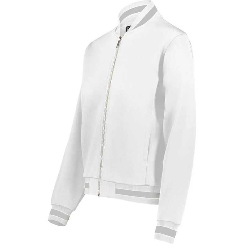 Holloway 223747 Ladies V Street Full Zip Jacket – White Athletic Heather