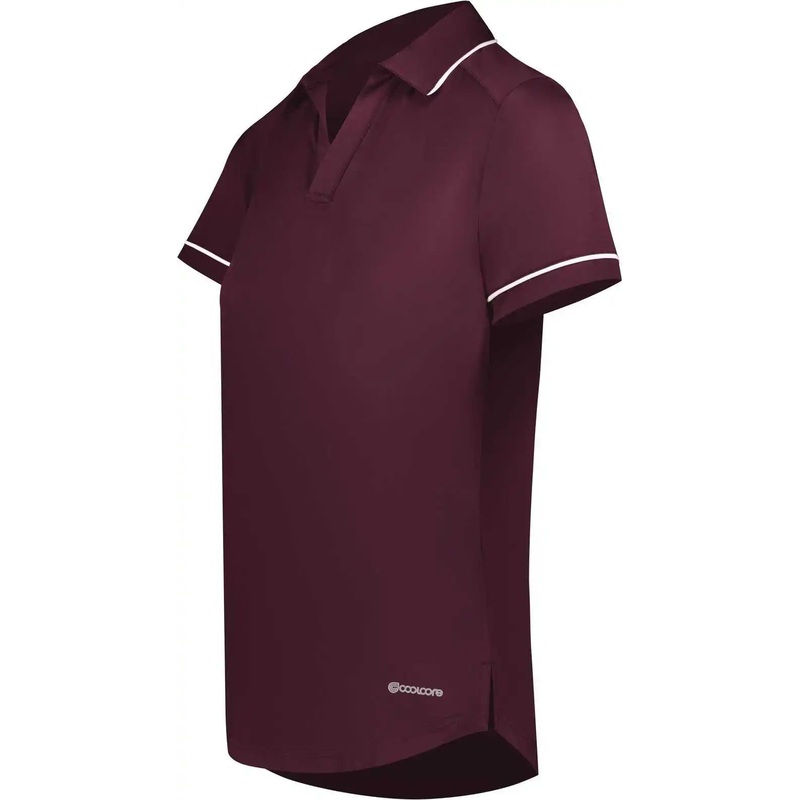 Holloway 222701 Ladies Coolcore Performance Polo – Maroon White