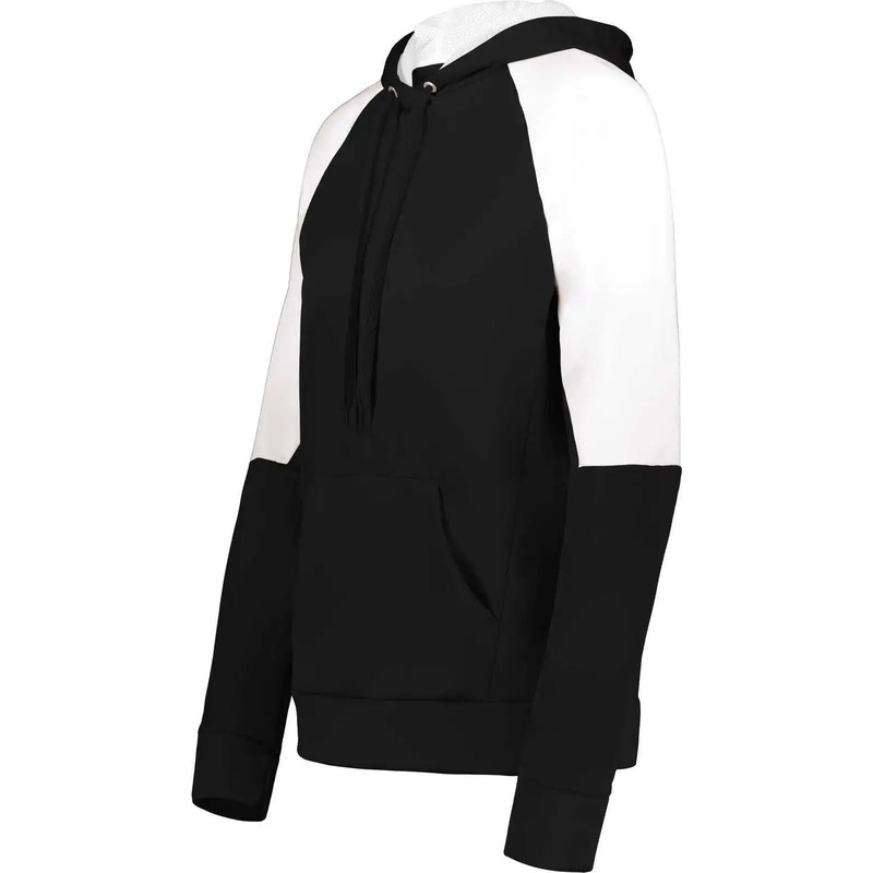 Holloway 222740 Ladies Momentum Team Fleece Hoodie – Black White