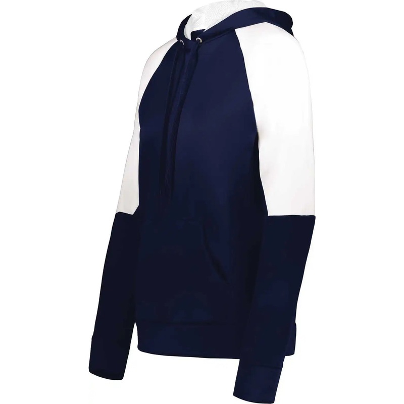 Holloway 222740 Ladies Momentum Team Fleece Hoodie – Navy White