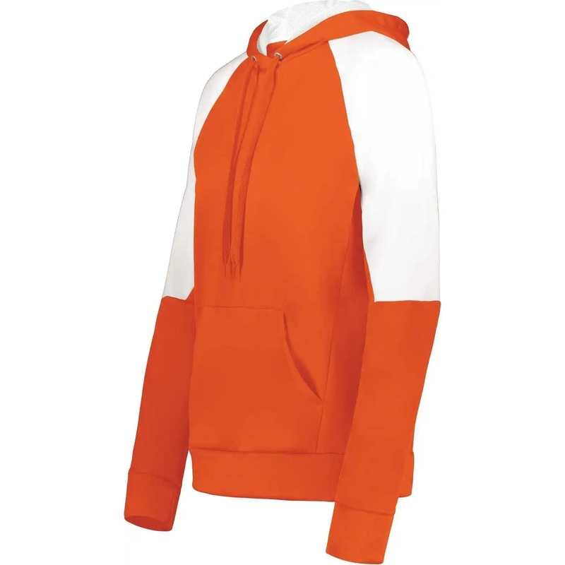 Holloway 222740 Ladies Momentum Team Fleece Hoodie – Orange White