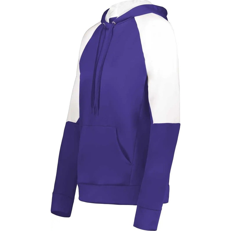 Holloway 222740 Ladies Momentum Team Fleece Hoodie – Purple White