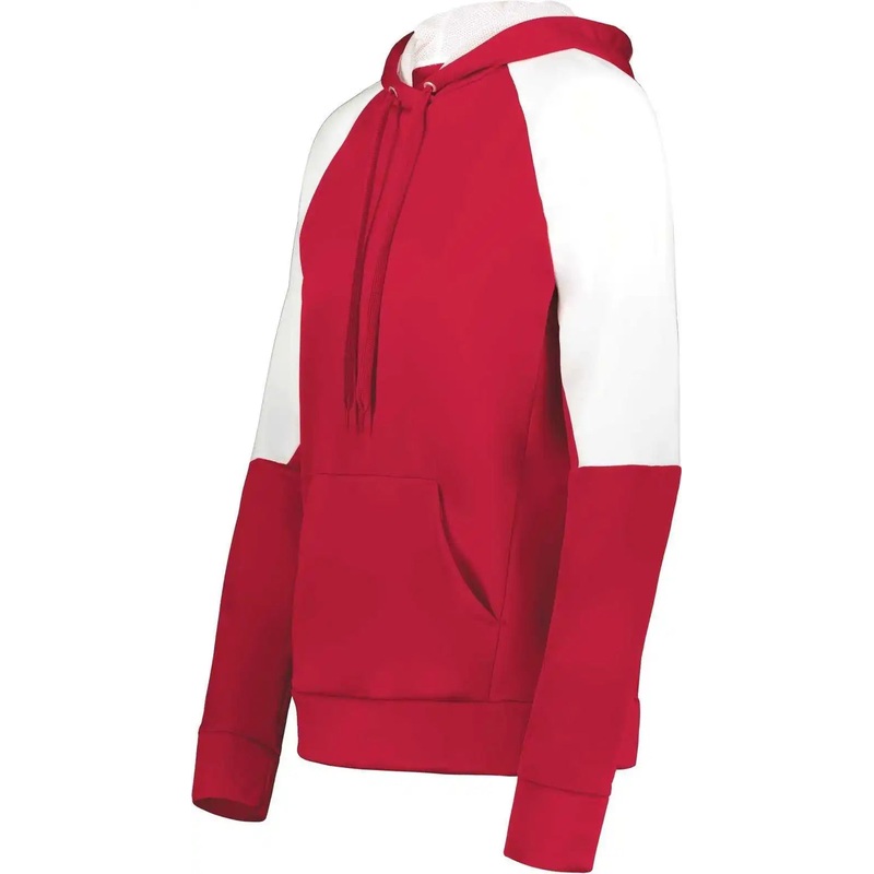 Holloway 222740 Ladies Momentum Team Fleece Hoodie – Scarlet White