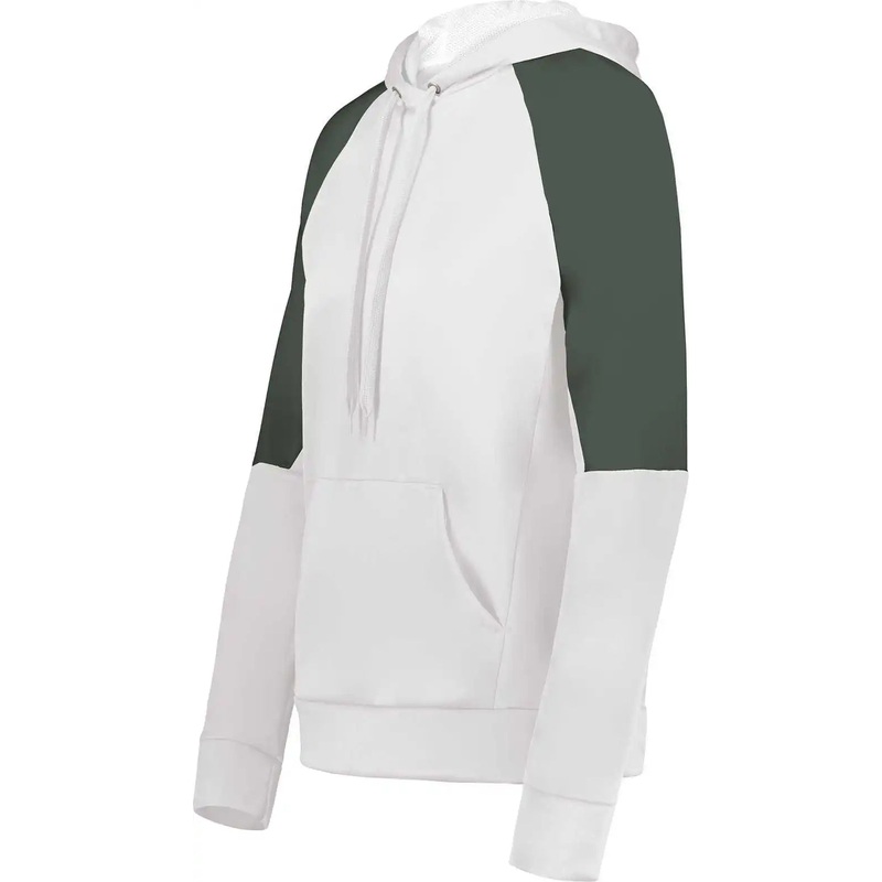 Holloway 222740 Ladies Momentum Team Fleece Hoodie – White Iron