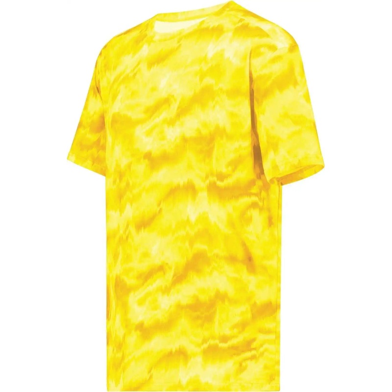 Holloway 222596 Stock Cotton Touch Poly Tee – Gold Shockwave Print