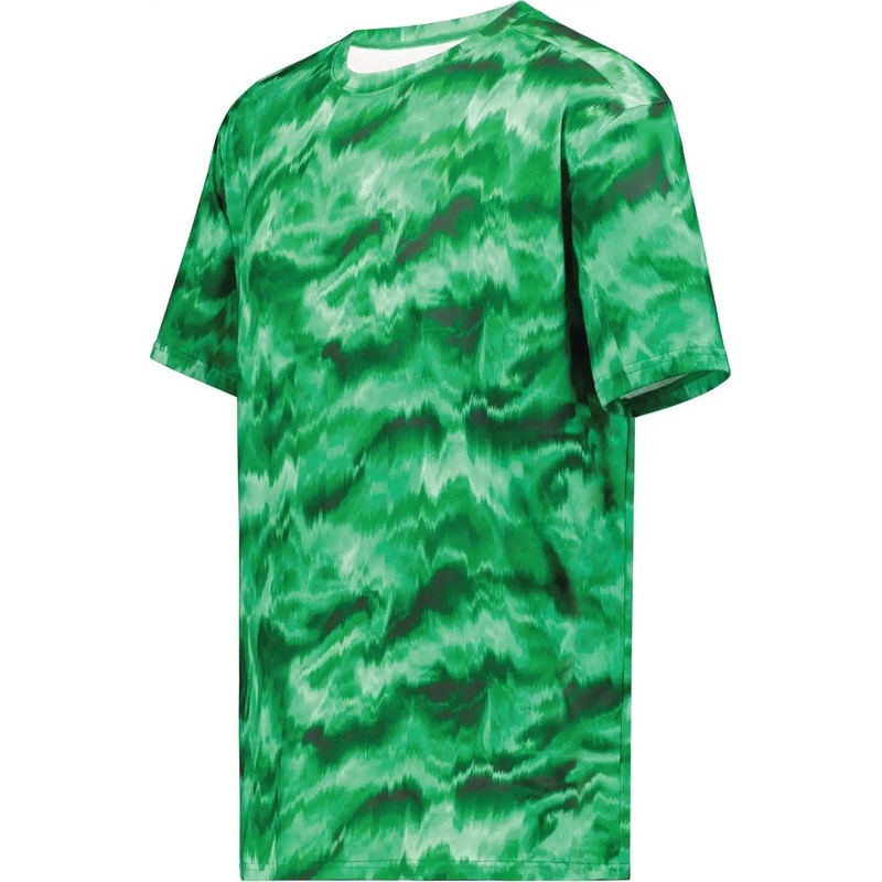 Holloway 222596 Stock Cotton Touch Poly Tee – Kelly Shockwave Print