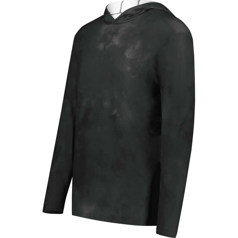 Holloway 223605 Youth Stock Cotton Touch Poly Hoodie – Black Cloud Print