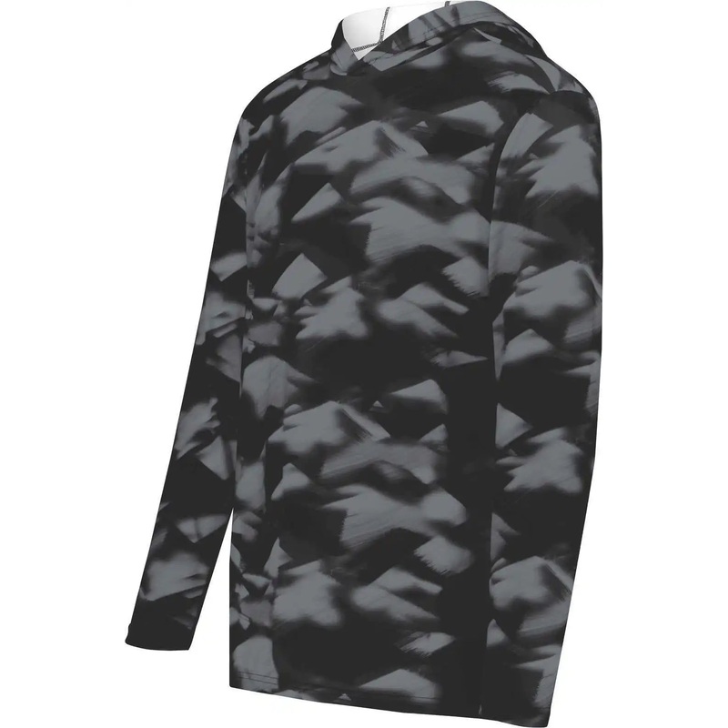 Holloway 223605 Youth Stock Cotton Touch Poly Hoodie – Glacier Black