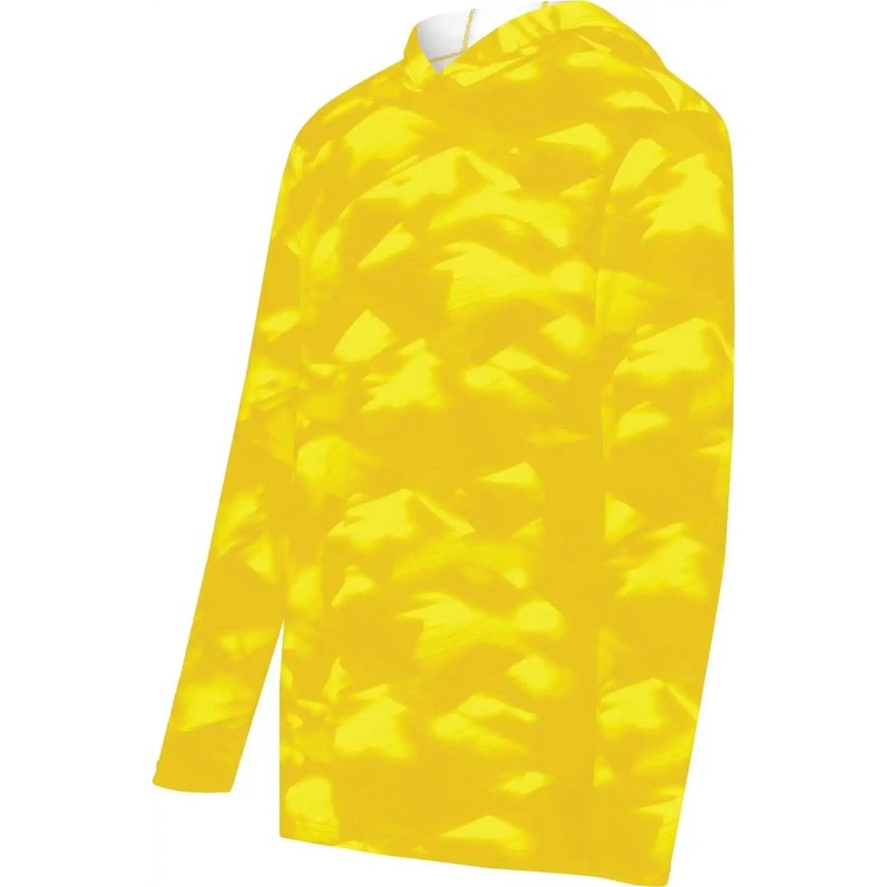 Holloway 223605 Youth Stock Cotton Touch Poly Hoodie – Gold Glacier Print