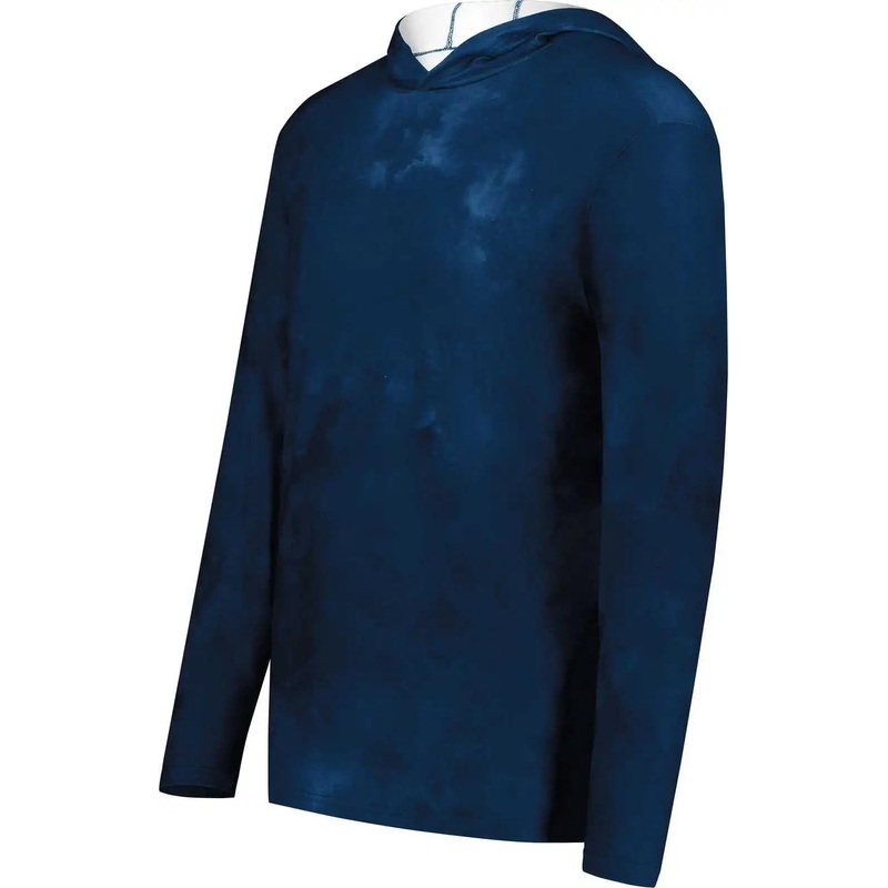 Holloway 223605 Youth Stock Cotton Touch Poly Hoodie – Navy Cloud Print