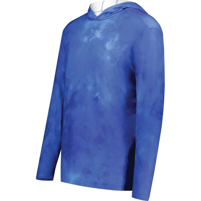 Holloway 223605 Youth Stock Cotton Touch Poly Hoodie – Royal Cloud Print