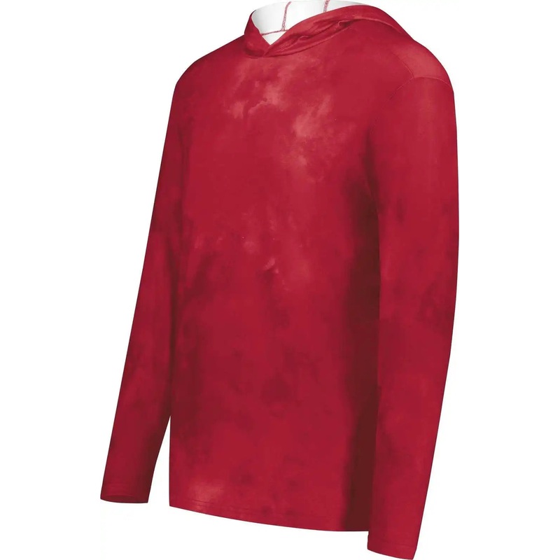 Holloway 223605 Youth Stock Cotton Touch Poly Hoodie – Scarlet Cloud Print