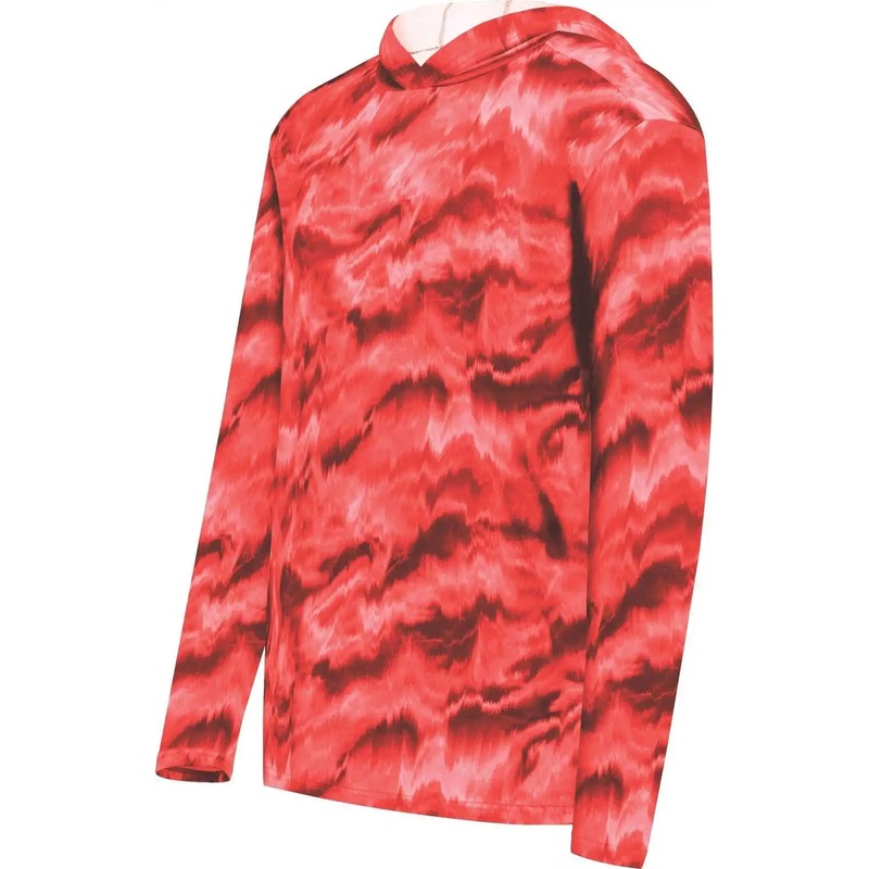 Holloway 223605 Youth Stock Cotton Touch Poly Hoodie – Shockwave Scarlet