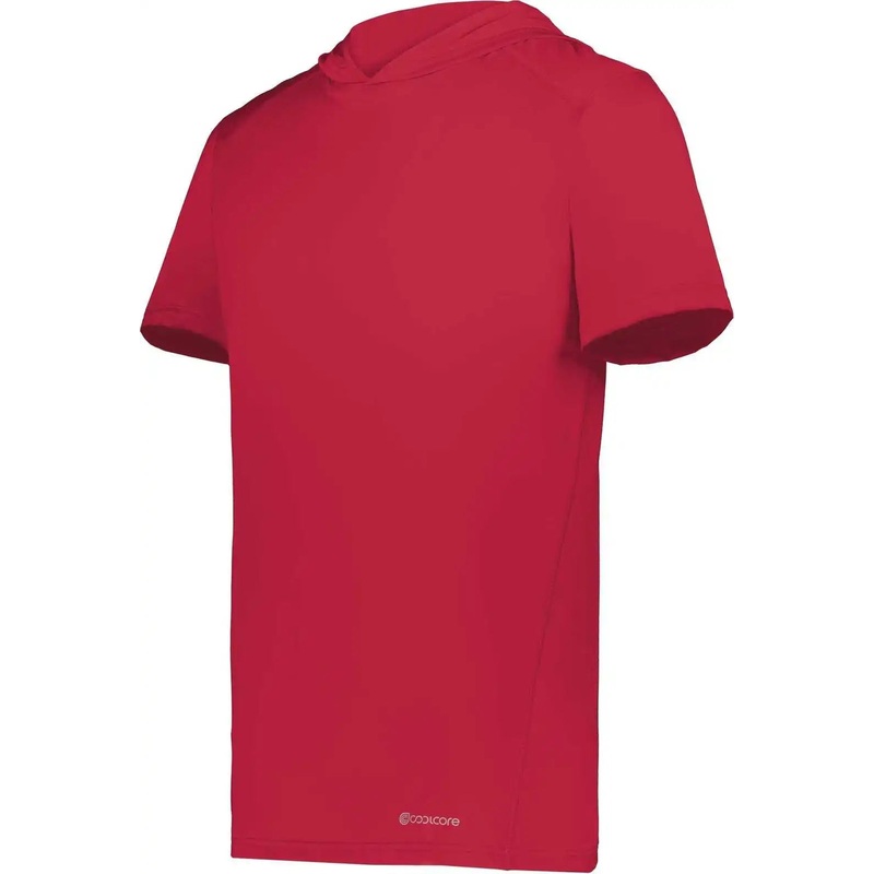 Holloway 222142 Coolcore Short Sleeve Hoodie – Scarlet