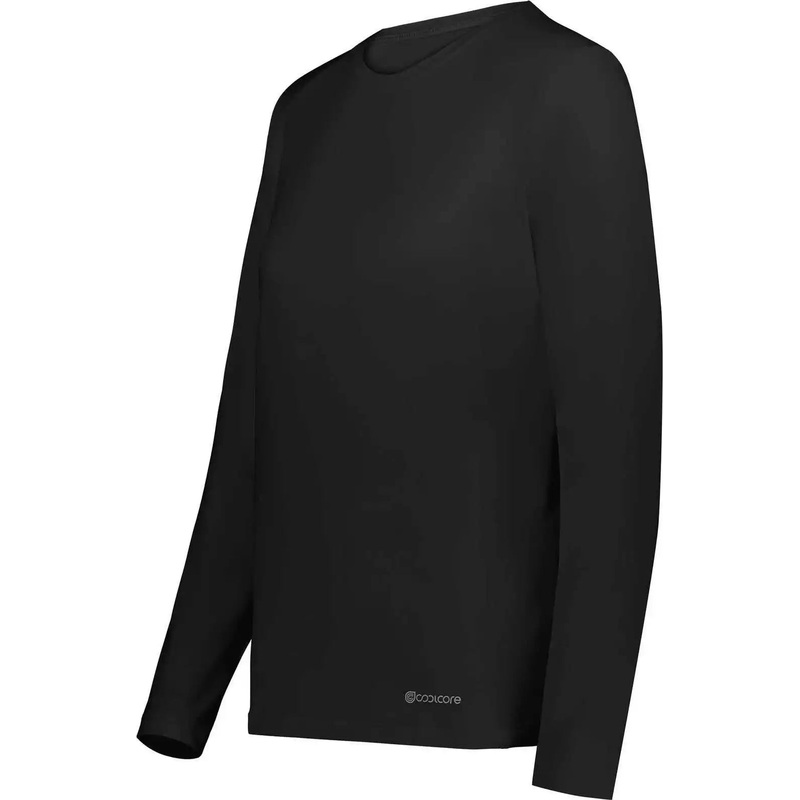 Holloway 222338 Ladies Coolcore Essential Long Sleeve Tee – Black