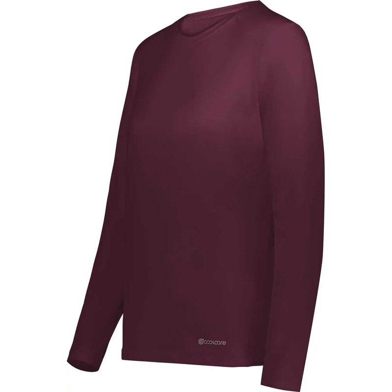 Holloway 222338 Ladies Coolcore Essential Long Sleeve Tee – Maroon