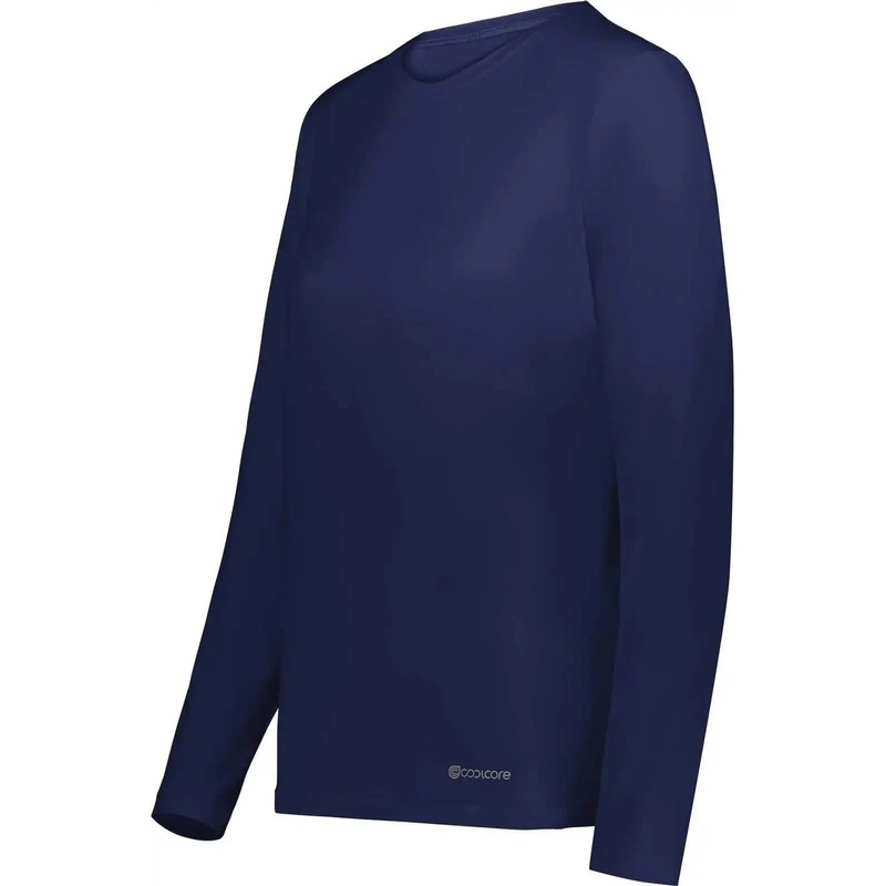 Holloway 222338 Ladies Coolcore Essential Long Sleeve Tee – Navy