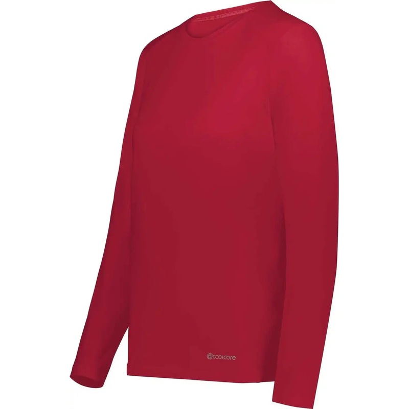 Holloway 222338 Ladies Coolcore Essential Long Sleeve Tee – Scarlet