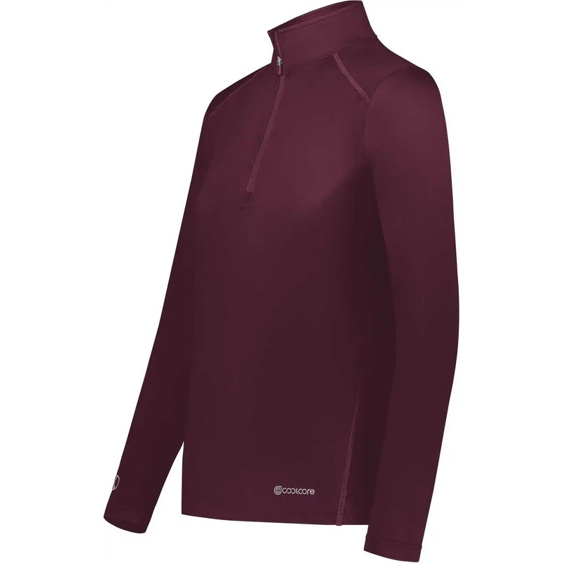 Holloway 222340 Ladies Coolcore 1/4 Zip Pullover – Maroon