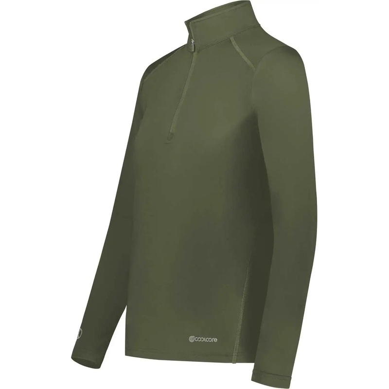 Holloway 222340 Ladies Coolcore 1/4 Zip Pullover – Olive