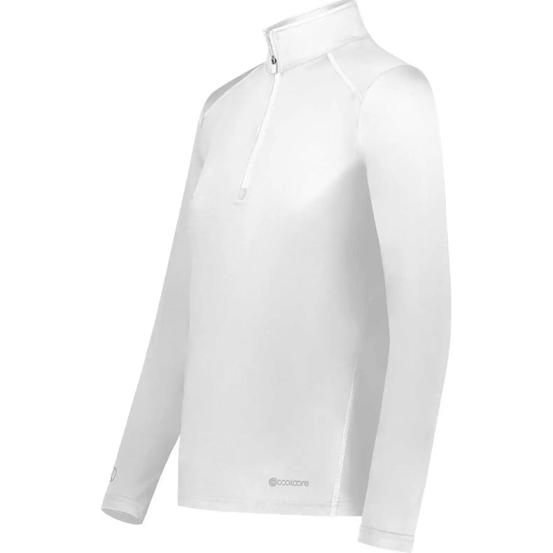 Holloway 222340 Ladies Coolcore 1/4 Zip Pullover – White