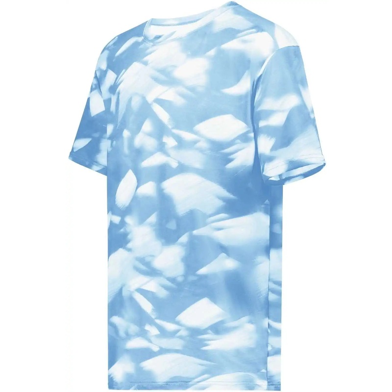 Holloway 222596 Stock Cotton Touch Poly Tee – Columbia Blue Glacier Print