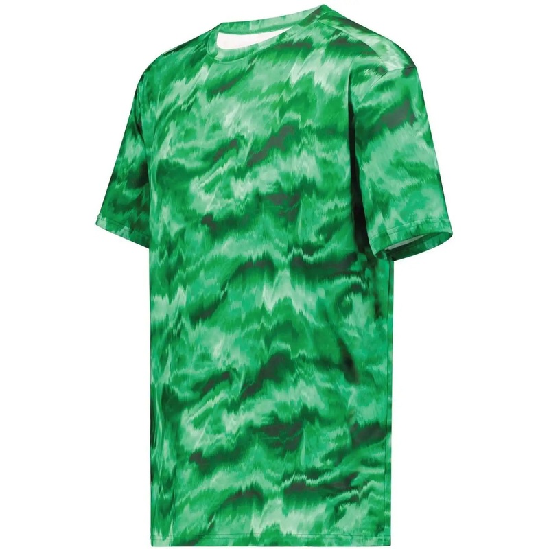 Holloway 222696 Youth Stock Cotton Touch Poly Tee – Kelly Shockwave Print