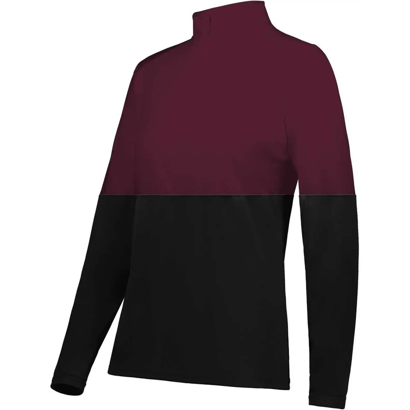 Holloway 223700 Ladies Momentum Team 1/4 Zip Pullover – Black Maroon