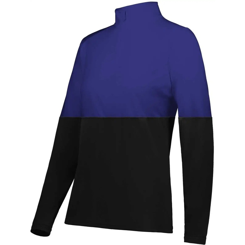 Holloway 223700 Ladies Momentum Team 1/4 Zip Pullover – Black Purple