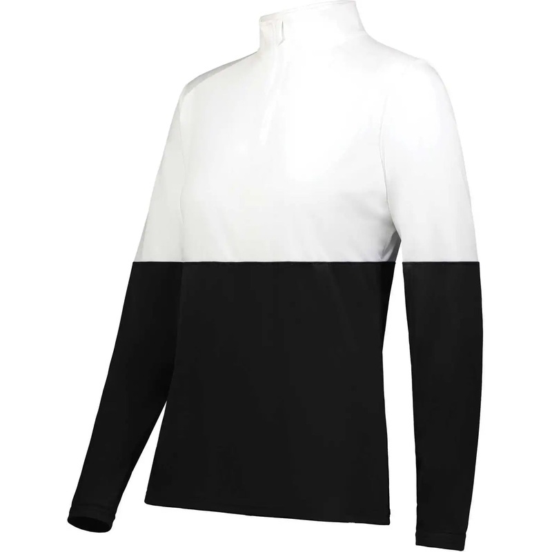Holloway 223700 Ladies Momentum Team 1/4 Zip Pullover – Black White