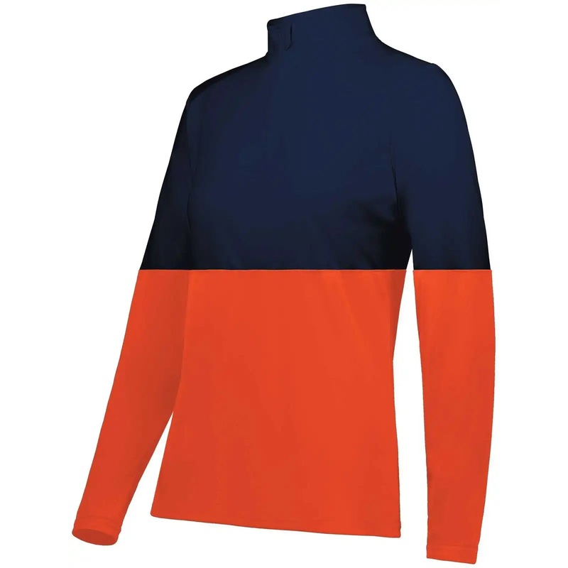 Holloway 223700 Ladies Momentum Team 1/4 Zip Pullover – Orange Navy
