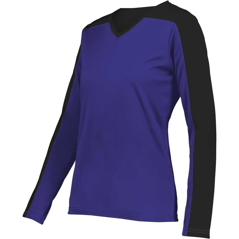 Holloway 223702 Ladies Momentum Team Long Sleeve Tee – Purple Black