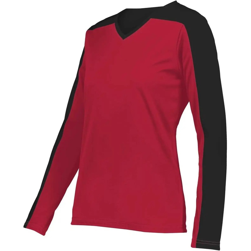 Holloway 223702 Ladies Momentum Team Long Sleeve Tee – Scarlet Black