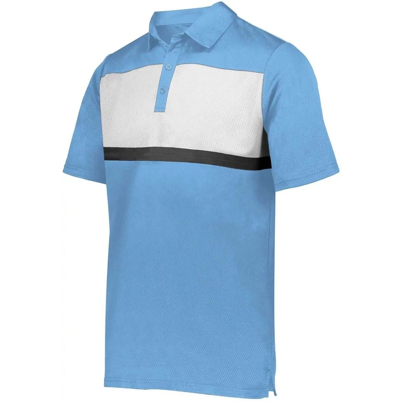 Holloway 222576 Prism Bold Polo – Columbia Blue White