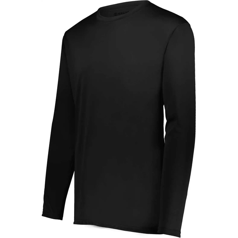 Holloway 222823 Youth Momentum Long Sleeve Tee – Black
