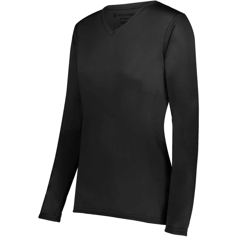 Holloway 222824 Ladies Momentum Long Sleeve Tee – Black