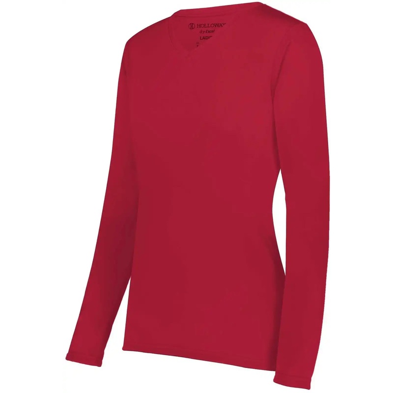 Holloway 222824 Ladies Momentum Long Sleeve Tee – Scarlet