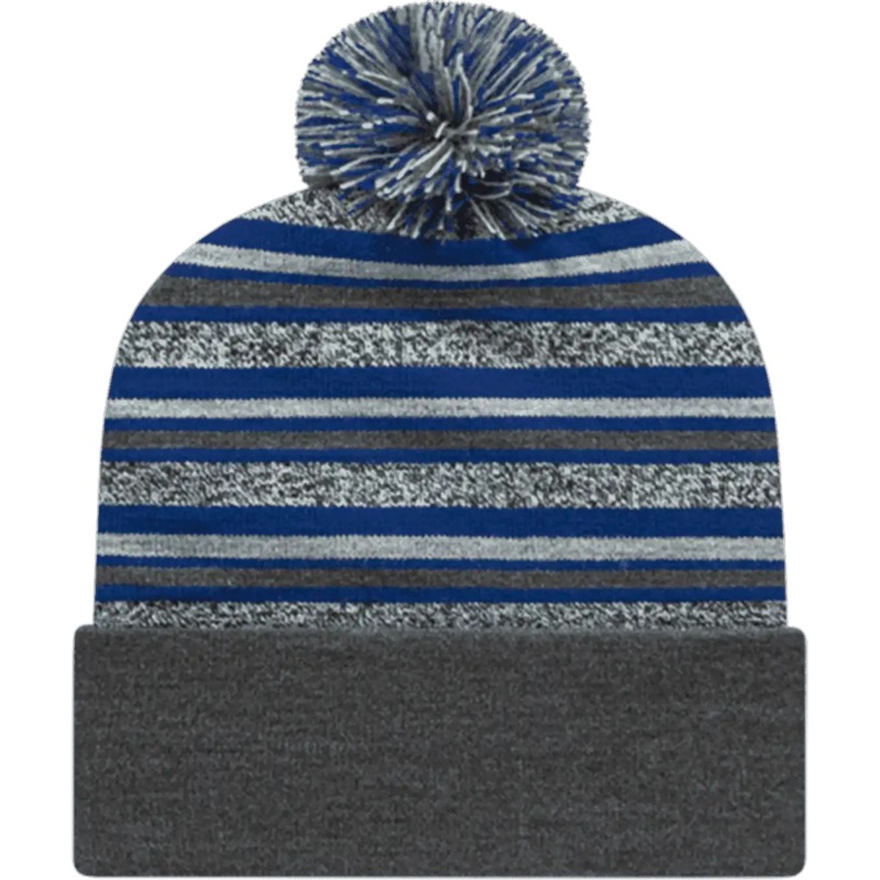 Cap America RKL12 USA Made Striped Knit Cap with Cuff Beanie – True Royal
