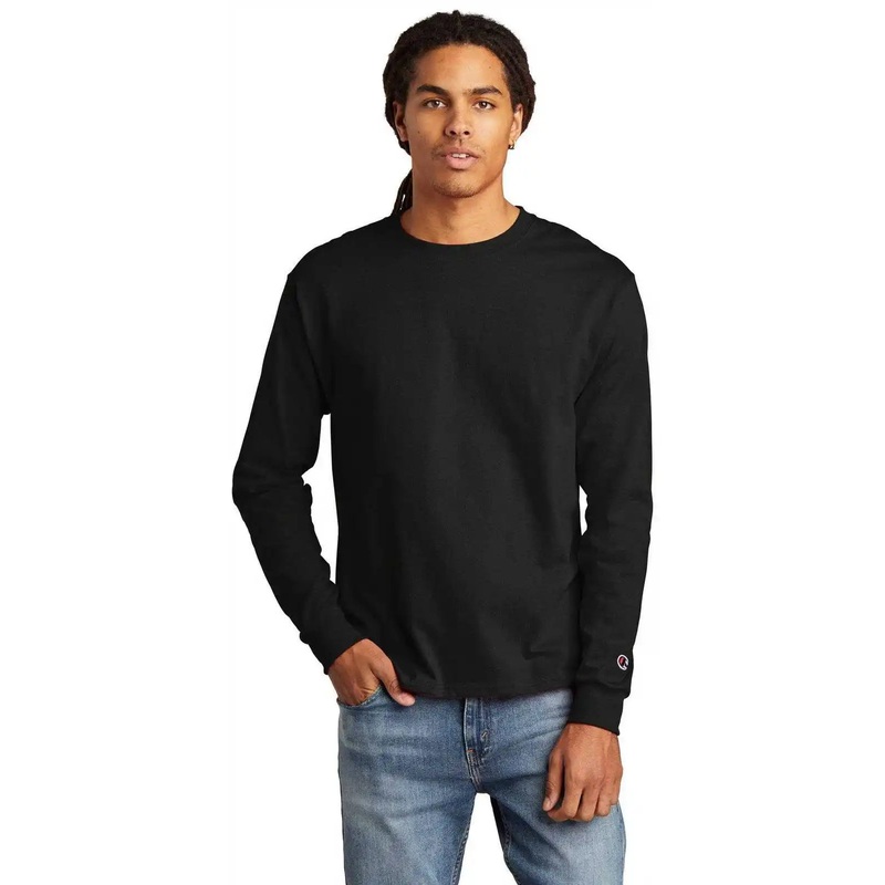 Champion CC8C Heritage 5.2-oz Long Sleeve T-Shirt – Black
