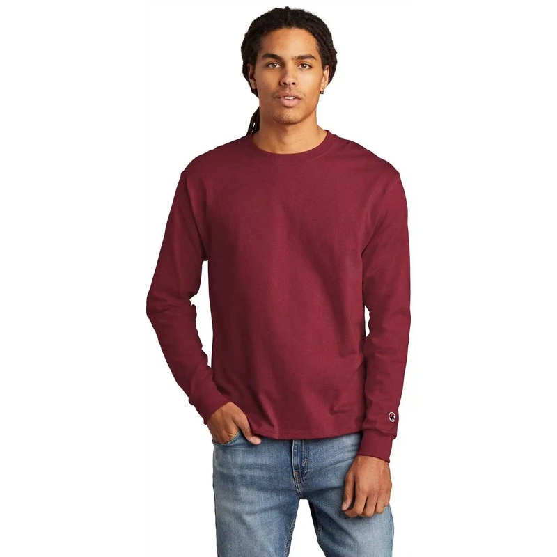 Champion CC8C Heritage 5.2-oz Long Sleeve T-Shirt – Cardinal