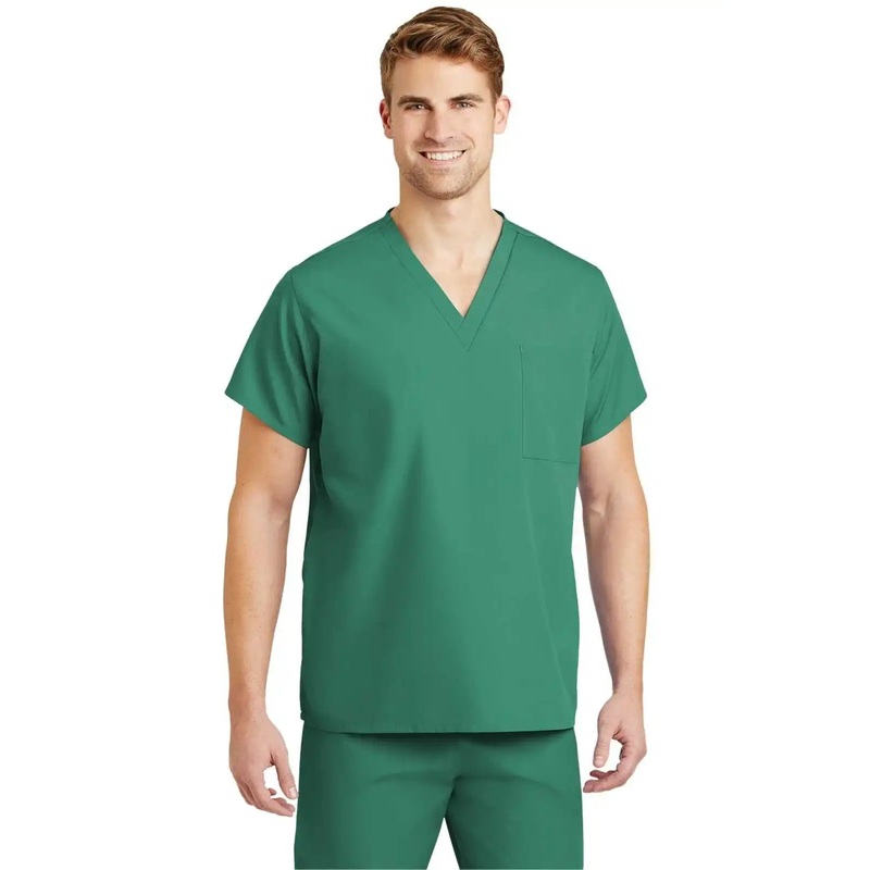 CornerStone SCRUBTOP Unisex V-neck Scrub Top – Hunter Green