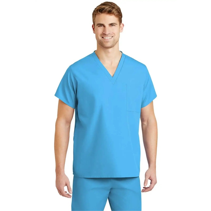 CornerStone SCRUBTOP Unisex V-neck Scrub Top – Turquoise