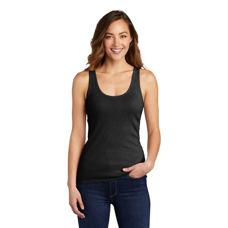 District DT6021 Women’s V.I.T.Rib Tank – Black