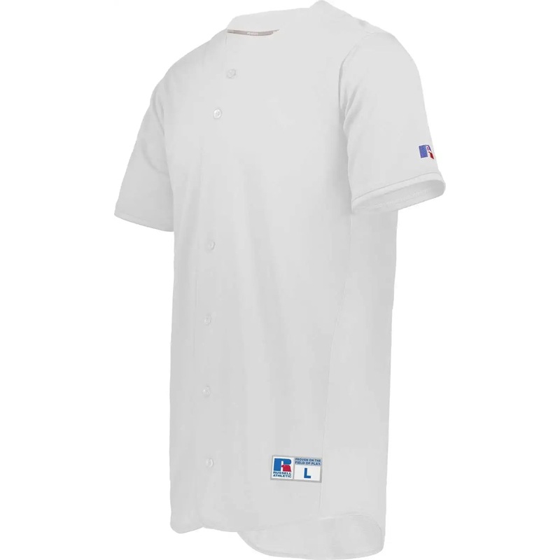 Russell 235JMM Five Tool Full-Button Front Baseball Jersey – White