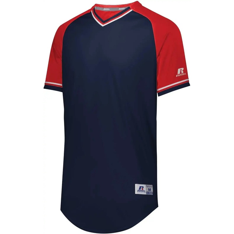 Russell R01X3B Youth Classic V-Neck Jersey – Navy True Red White
